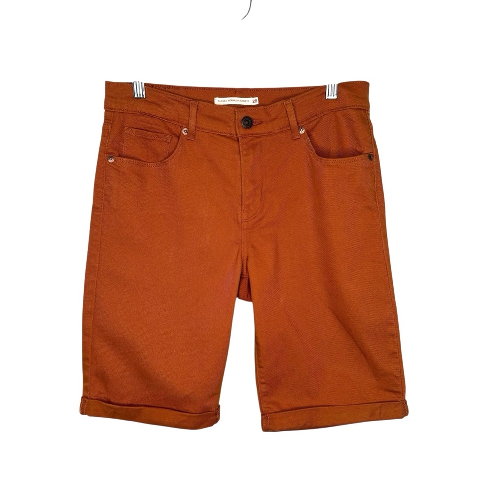Levi's Women's Classic denim Bermuda shorts in rust size 28
